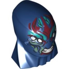 Деталь Лего Голова Модифицированная Крупной Фигурки Супер Героев Цвет Темно-Синий