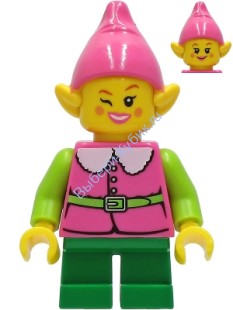 Минифигурка Лего Розовый Эльф Зеленые Ноги