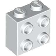 Деталь Лего Кубик Модифицированный1 x 2 x 1 2/3 С Штырьками На Стороне Цвет Белый