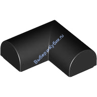 Деталь Лего Кубик Закругленный 2 x 2 x 2/3 Двойной Угол Цвет Черный