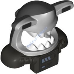 Деталь Лего Головной Убор Минифигурки Акула Цвет Светло-Серый