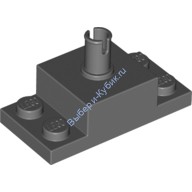 Деталь Лего Кубик Модифицированный 2 х 2 С Пином И 1 х 2 С Пластинами По Сторонам Цвет Темно-Серый
