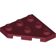 Деталь Лего Пластина Клин 3 х 3 Обрезанный Угол Цвет Темно-Красный