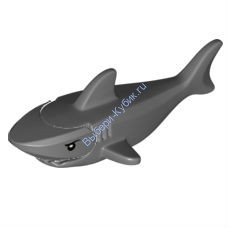 Деталь Лего Акула 14518c01pb01 Цвет Темно-Серый