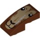 Деталь Лего Скос Закругленный 2 х 1 С Рисунком Цвет Коричневый