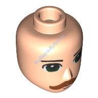 Деталь Лего Голова Мини Долл С Усами Цвет Светло-Телесный