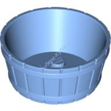 Деталь Лего Половина Бочки С Отверстием Под Ось Цвет Голубой