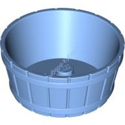 Деталь Лего Половина Бочки С Отверстием Под Ось Цвет Голубой