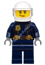 Минифигурка Лего Сити - Женщина - водитель полицейского квадроцикла