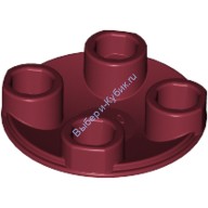 Деталь Лего Пластина Круглая 2 х 2 С Округлым Дном Цвет Темно-Красный