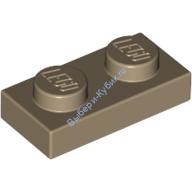 Деталь Лего Пластина 1 х 2 Цвет Темно-Песочный