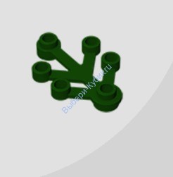 Деталь Аналог Совместимый С Лего Листья 4 х 3 Цвет Темно-Зеленый