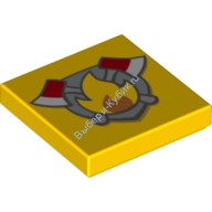 Деталь Лего Плитка 2 х 2 Пожарный Щит Цвет Желтый