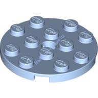 Деталь Лего Пластина Круглая 4 х 4 С Отверстием Цвет Ярко-Светло-Голубой