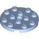 Деталь Лего Пластина Круглая 4 х 4 С Отверстием Цвет Ярко-Светло-Голубой