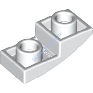 Деталь Лего Скос Изогнутый 2 х 1 Перевернутый Цвет Белый