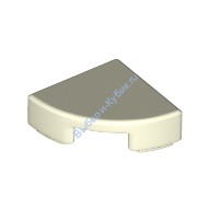 Деталь Лего Плитка Круглая 1 х 1 Четверть Цвет Светящийся в Темноте Белый