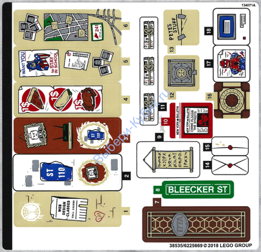 Наклейки К Набору Лего 76108 - Лист 2 (38535/6225669)