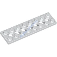 Деталь Лего Техник Пластина 2 х 8 С 7 Отверстиями Цвет Белый