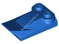 Деталь Лего Кубик Модифицированный 3 x 2 x 2/3 С Двумя Штырьками И Наконечником Крыла Цвет Синий