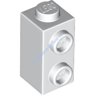 Деталь Лего Кубик Модифицированный 1 x 1 x 1 2/3 С Штырьками На Стороне Цвет Белый