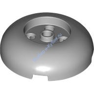 Деталь Лего Кубик Круглый Верхняя Часть Купола 4 x 4 С Утопленным Центром 2 x 2 Цвет Светло-Серый