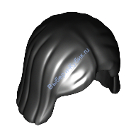 Деталь Лего Парик Минифигурки Женский Цвет Черный