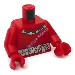 Деталь Лего Торс С Рисунком Цвет Красный