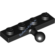 Деталь Лего Пластина 1 х 4 С Шаром Цвет Черный