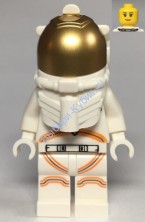 Astronaut - Female, White Spacesuit with Orange Lines, Closed Mouth Smile