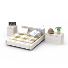 Набор деталей Лего от Выбери Кубик Современная Спальня Цвет Белый