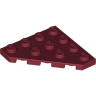 Деталь Лего Пластина Клин 4 х 4 Обрезанный Угол Цвет Темно-Красный
