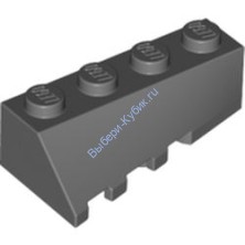 Деталь Лего Клин 4 х 2 Скошенный Правый Цвет Темно-Серый