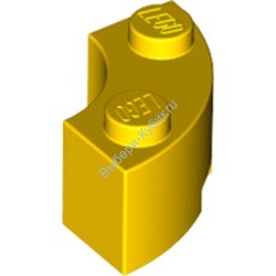 Деталь Лего Кубик Круглый Угол 2 x 2 Макарони Широкая Цвет Желтый