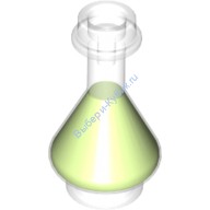 Деталь Лего Колба Эрленмейера С Прозрачной Неоново-Зеленой Жидкостью Цвет Прозрачный