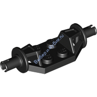 Деталь Лего Пластина 2 х 2 С Держателями Для Колес Широкая -Пины Цвет Черный