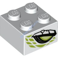 Деталь Лего Кубик С Рисунком 2 х 2 Цвет Белый