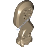 Деталь Лего Нога Левая С Номером 4 Внутри Цвет Темно-Песочный