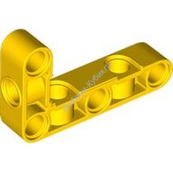 Деталь Лего Техник Бим ПЕРПЕНДИКУЛЯРНЫЙ 3 x 5  Изогнутый Г-Образной Формой Цвет Желтый