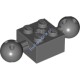 Деталь Лего Техник Кубик Модифицированный 2 х 2 С Двумя Шарами Цвет Темно-Серый