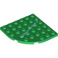 Деталь Лего Пластина Круглая Угол 6 х 6 Цвет Зеленый