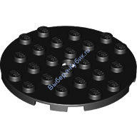 Деталь Лего Пластина Круглая 6 х 6 С Отверстием Цвет Черный