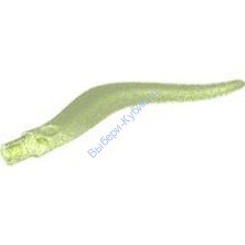 Деталь Лего Закругленная Одиночная С Пином / Пламя Цвет Прозрачно-Ярко-Зеленый Сатин