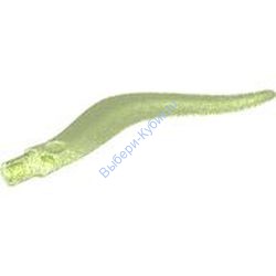 Деталь Лего Закругленная Одиночная С Пином / Пламя Цвет Прозрачно-Ярко-Зеленый Сатин