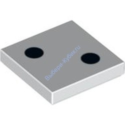 Деталь Лего Плитка 2 х 2 С Рисунком Цвет Белый