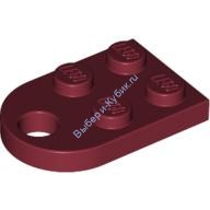 Деталь Лего Пластина 3 х 2 С Отверстием Цвет Темно-Красный