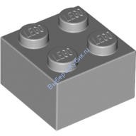 Деталь Лего Кубик 2 х 2 Цвет Светло-Серый