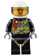 Минифигурка Лего Сити -  Женщина - Пожарный cty0651