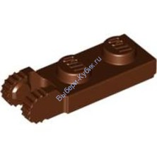 Деталь Лего Петля Пластина 1 х 2 C 2 Пальцами На Конце Цвет Коричневый