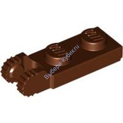 Деталь Лего Петля Пластина 1 х 2 C 2 Пальцами На Конце Цвет Коричневый